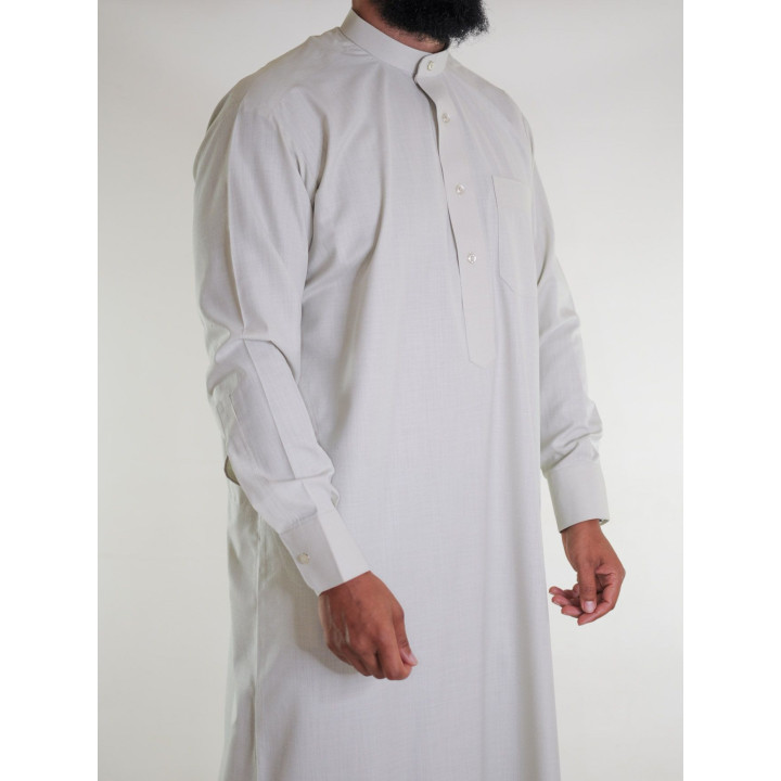 Qamis saoudien en lin - vert d'eau clair