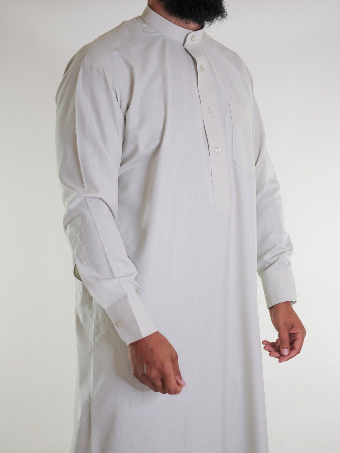 Qamis saoudien en lin - vert d'eau clair