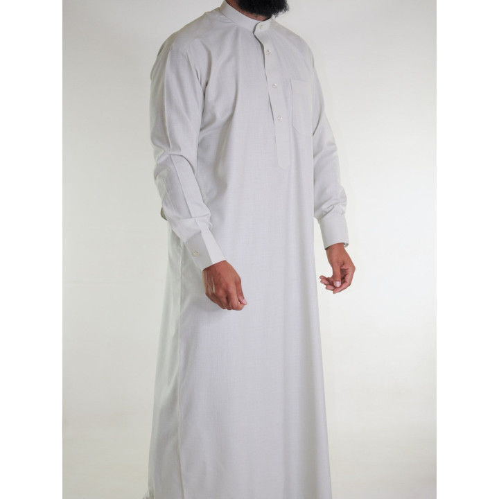 Qamis saoudien en lin - vert d'eau clair