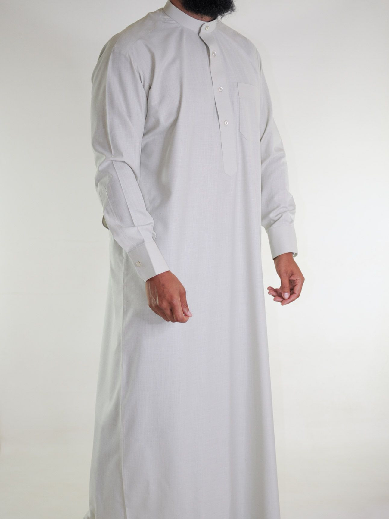 Qamis saoudien en lin - vert d'eau clair