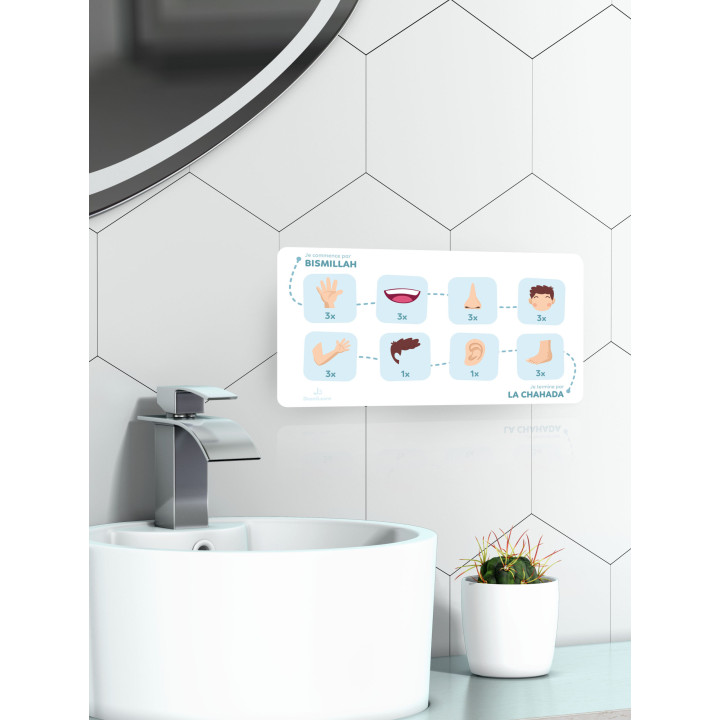 Mon tableau des ablutions Bleu – Mes ablutions pas à pas  - Edition Deenilearn