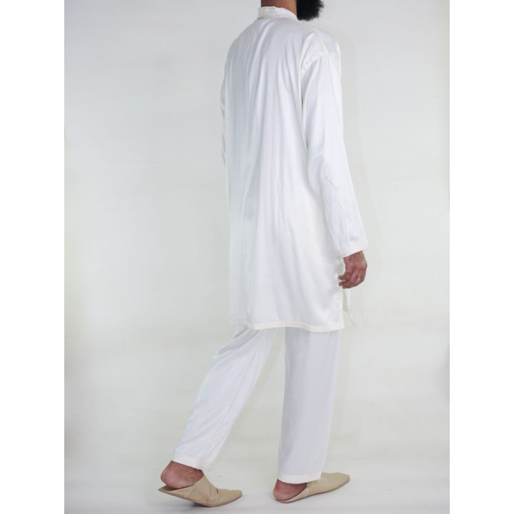 Jabador homme 2 Pièces - Blanc cassé et Broderie Crème