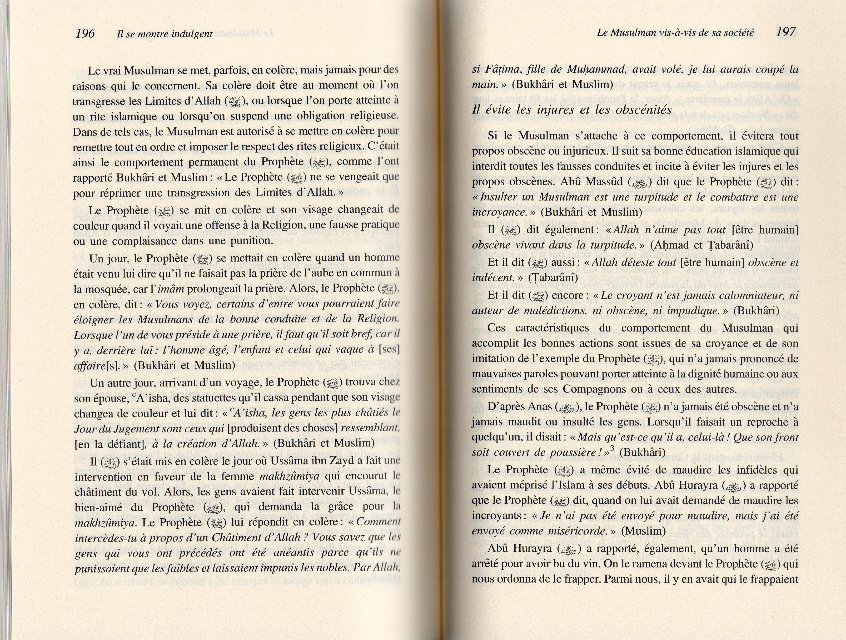 LA PERSONNALITE DU MUSULMAN