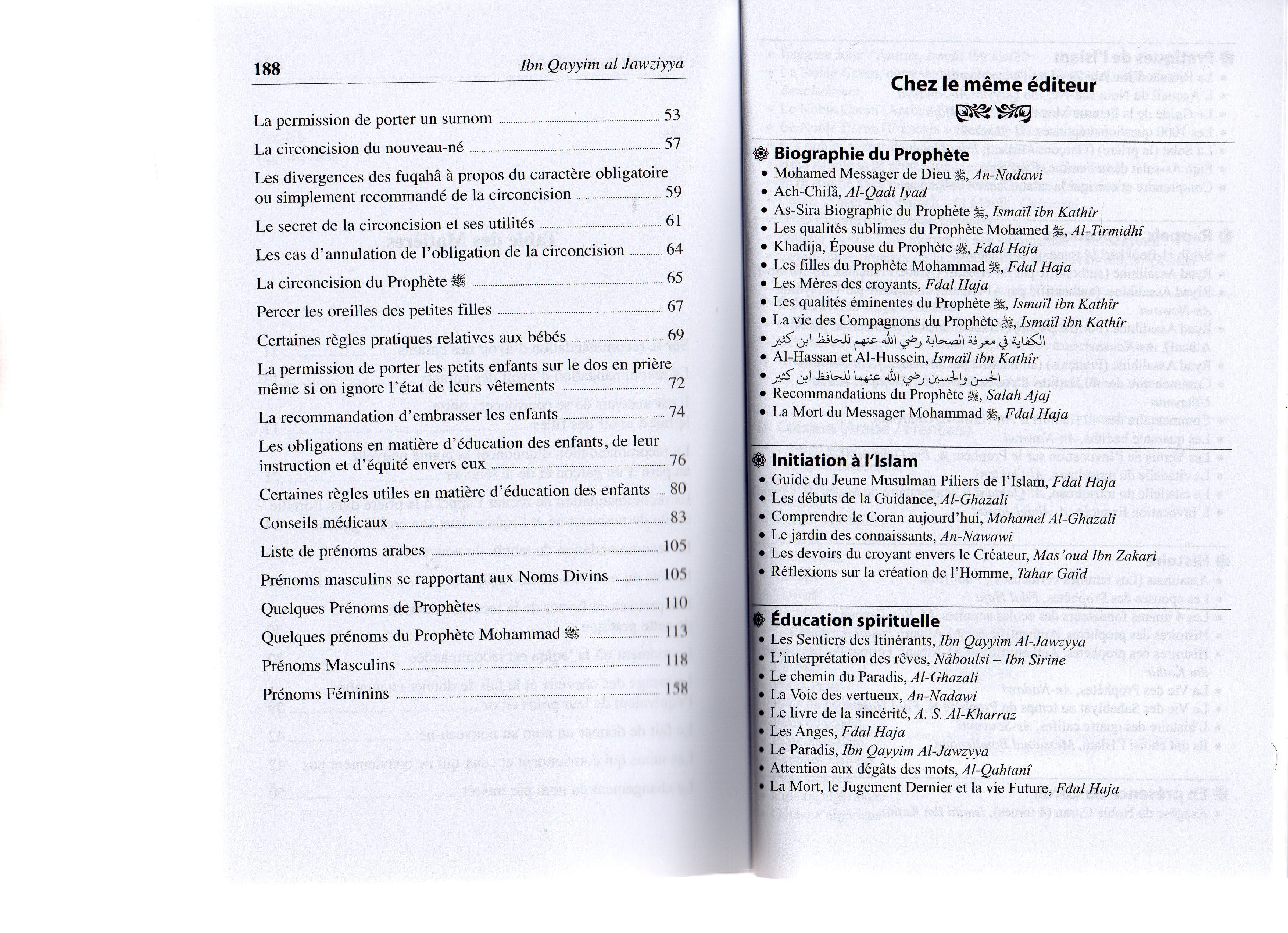 L'ACCUEIL DU NOUVEAU-NE 1000 PRENOMS ARABES ET DES CONSEILS MEDICINAUX