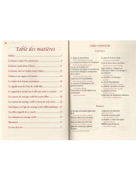 Le mariage tardif, Problèmes & Solutions