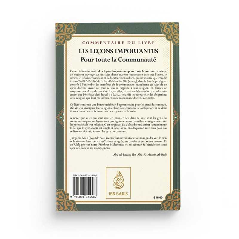 Les Leçons Importantes - Ibn Baz  Commentaire de Abd Ar-Razzaq Al-Badr