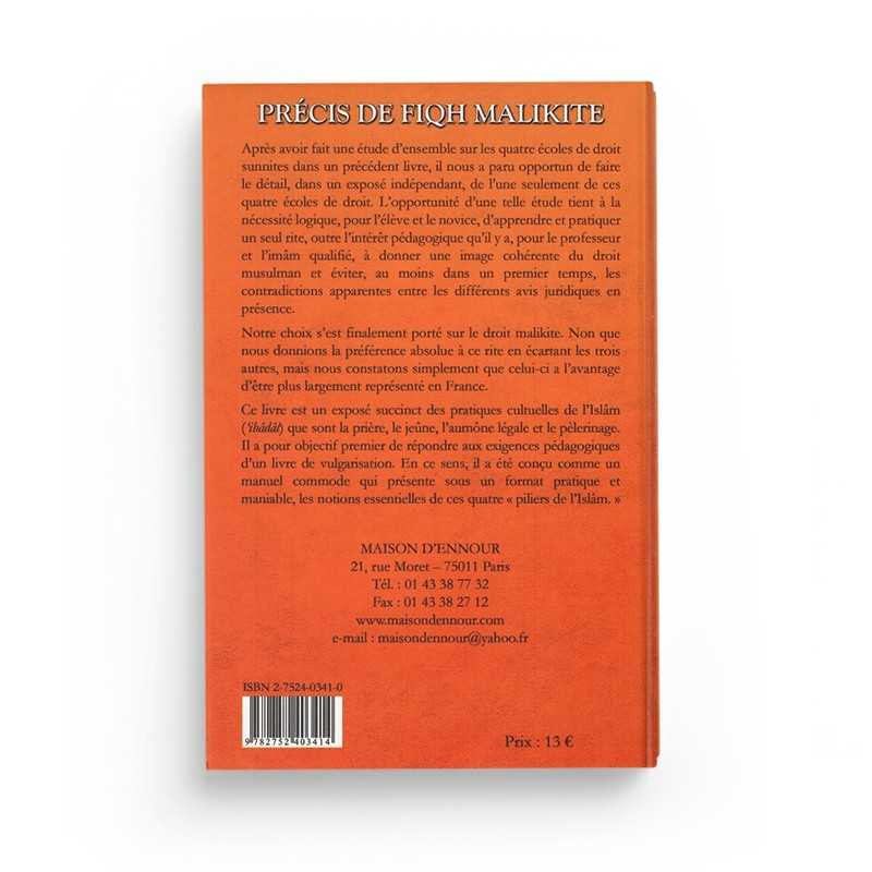 Précis de Fiqh Malikite écrit par Corentin Pabiot paru aux E. Ennour