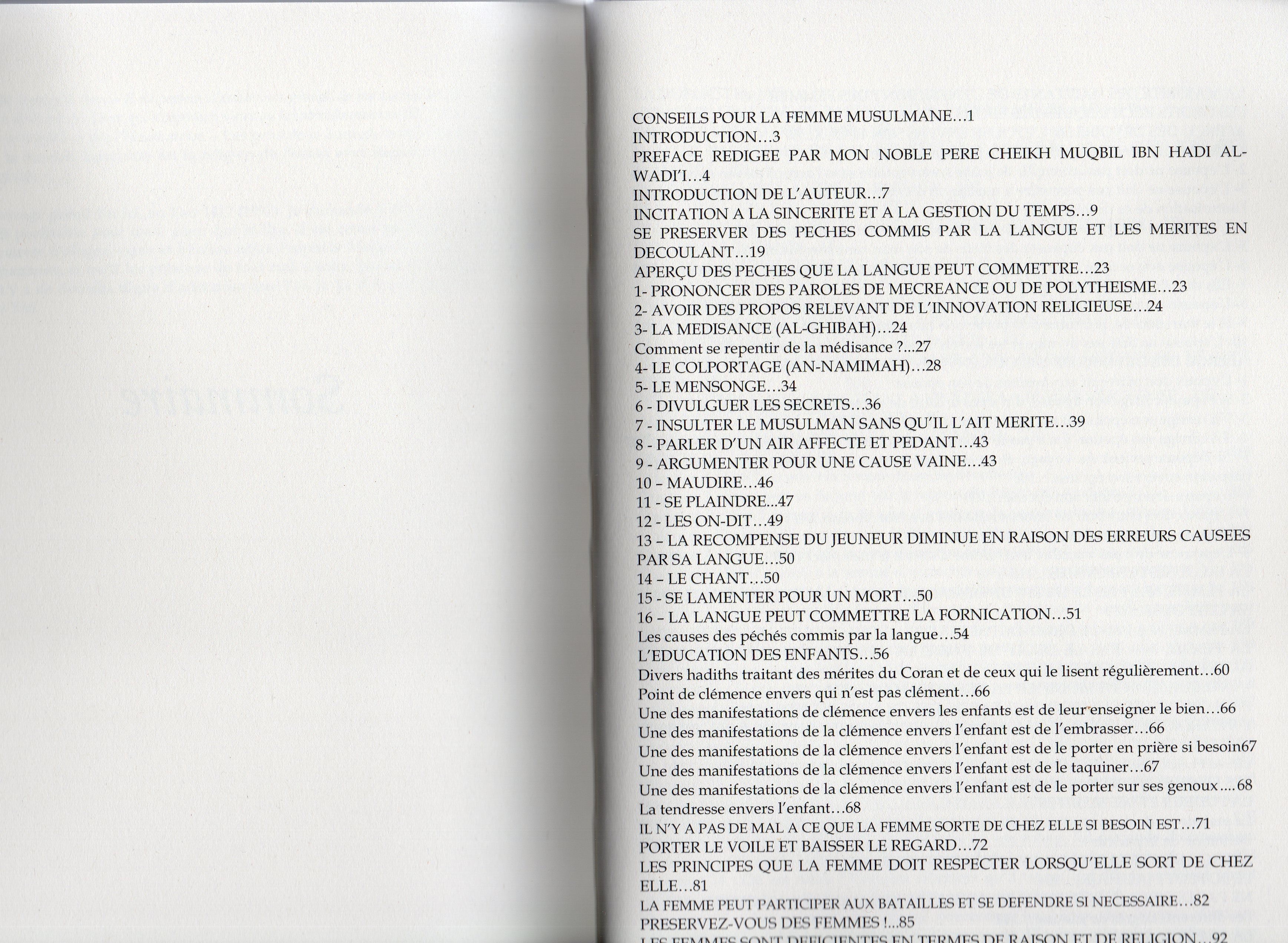 CONSEILS AUX FEMMES MUSULMANES