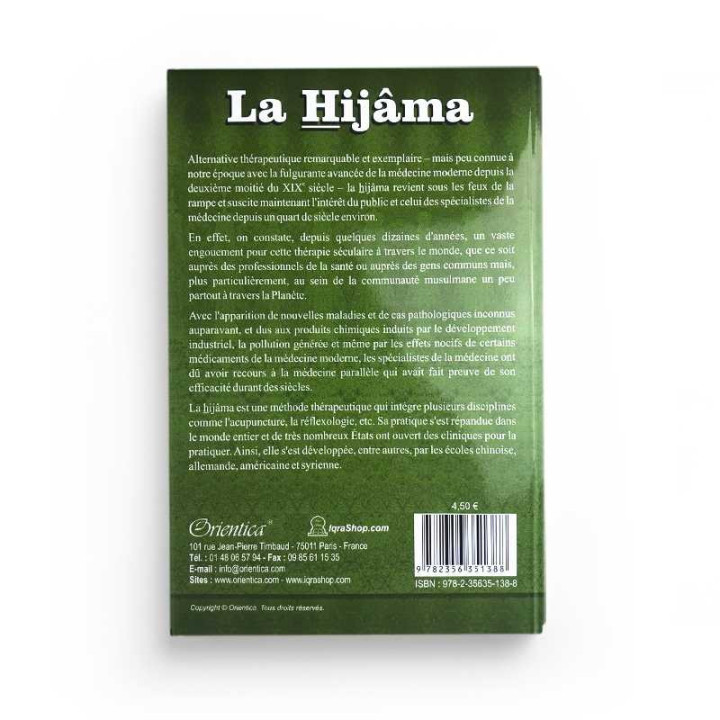 La hijama une thérapie ancestrale miraculeuse - Edition Orientica