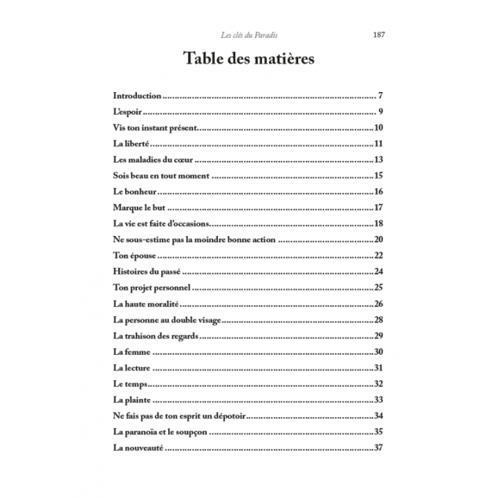 Les clés du Paradis - Mash’al al-Fallâhî - Editions Al Hadith