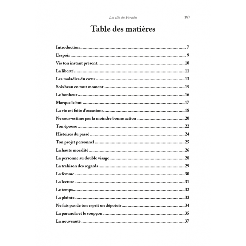 Les clés du Paradis - Mash’al al-Fallâhî - Editions Al Hadith