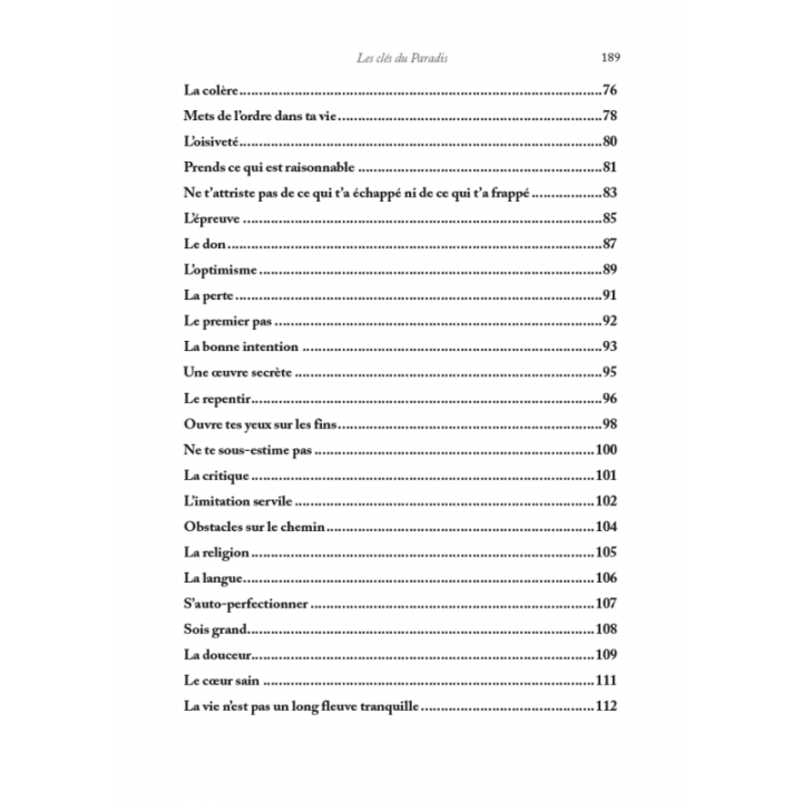 Les clés du Paradis - Mash’al al-Fallâhî - Editions Al Hadith