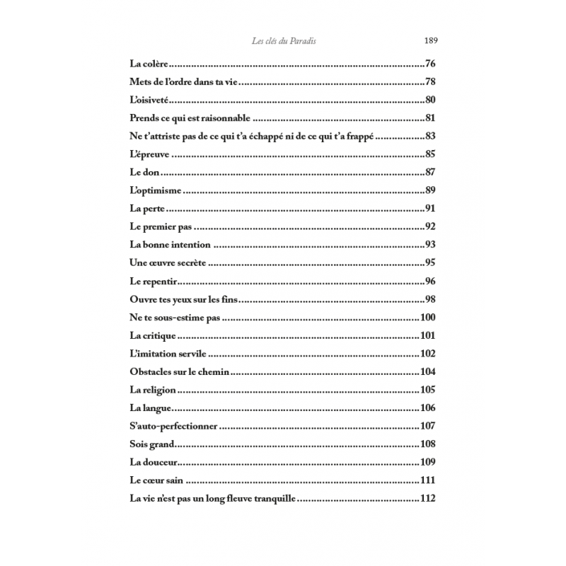 Les clés du Paradis - Mash’al al-Fallâhî - Editions Al Hadith