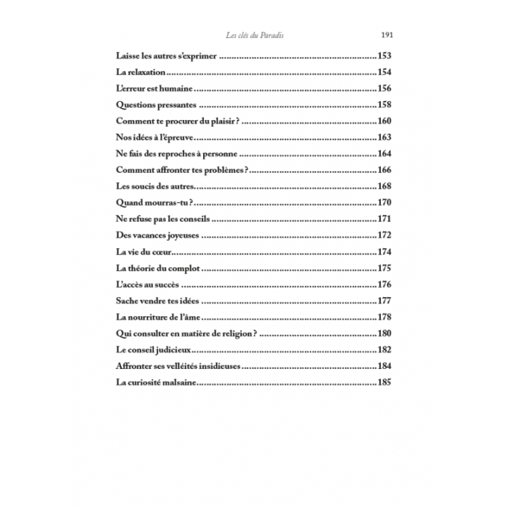 Les clés du Paradis - Mash’al al-Fallâhî - Editions Al Hadith