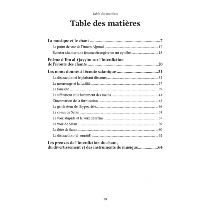 La musique & les chants - Ibn Qayyim al-Jawziyya - Editions Al Hadith