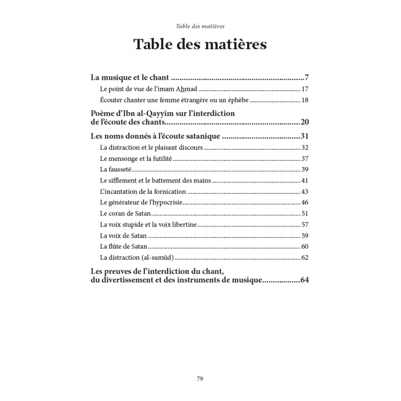 La musique & les chants - Ibn Qayyim al-Jawziyya - Editions Al Hadith