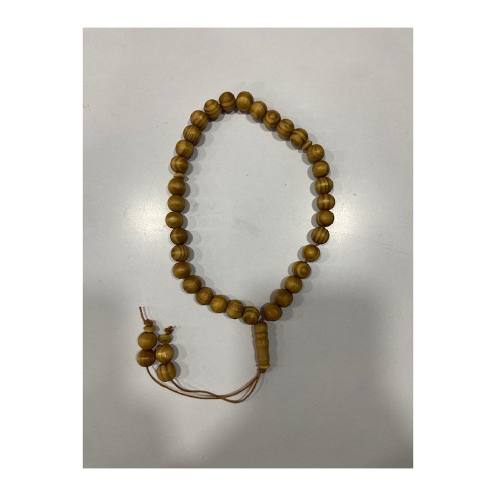 Sebha en bois 33 perles - Beige/marron clair
