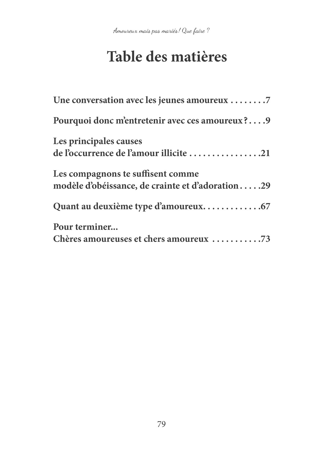 Amoureux mais pas mariés que faire? - Muhammad al-'Arîfî - Editions Al hadith