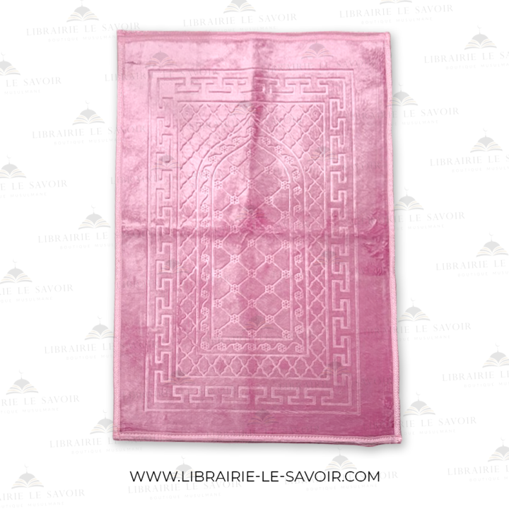 Tapis de prière rose - grand et épais - 120*80