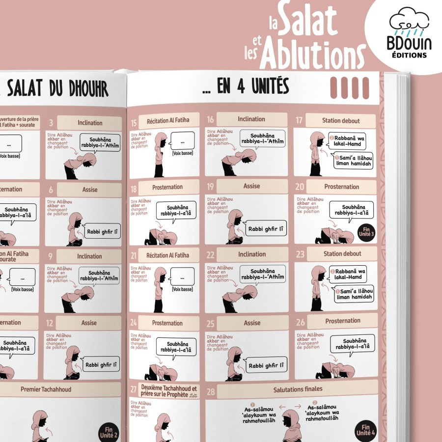 Mini guide illustré : la Salat et les Ablutions (fille) - Bdouin