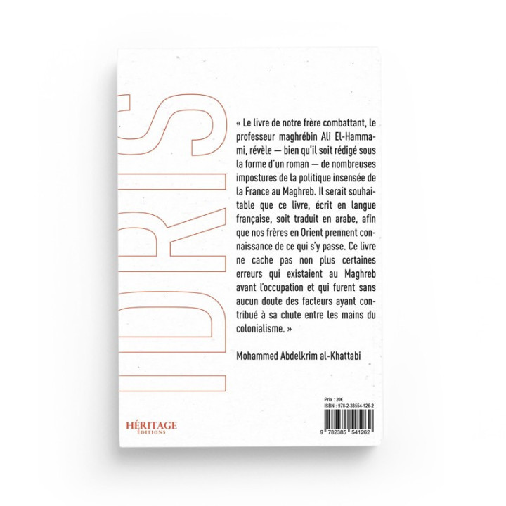 Idris : roman nord-africain - Ali El-Hammami - Editions Héritage