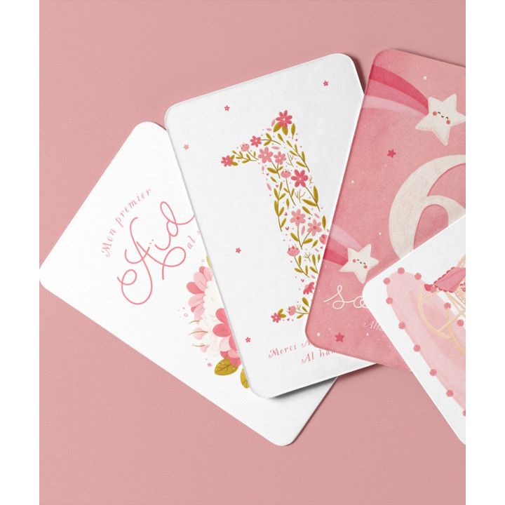 Ma première année - cartes-étapes de mon bébé musulman (version fille) - Editions DeeniLearn