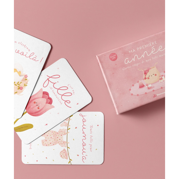 Ma première année - cartes-étapes de mon bébé musulman (version fille) - Editions DeeniLearn