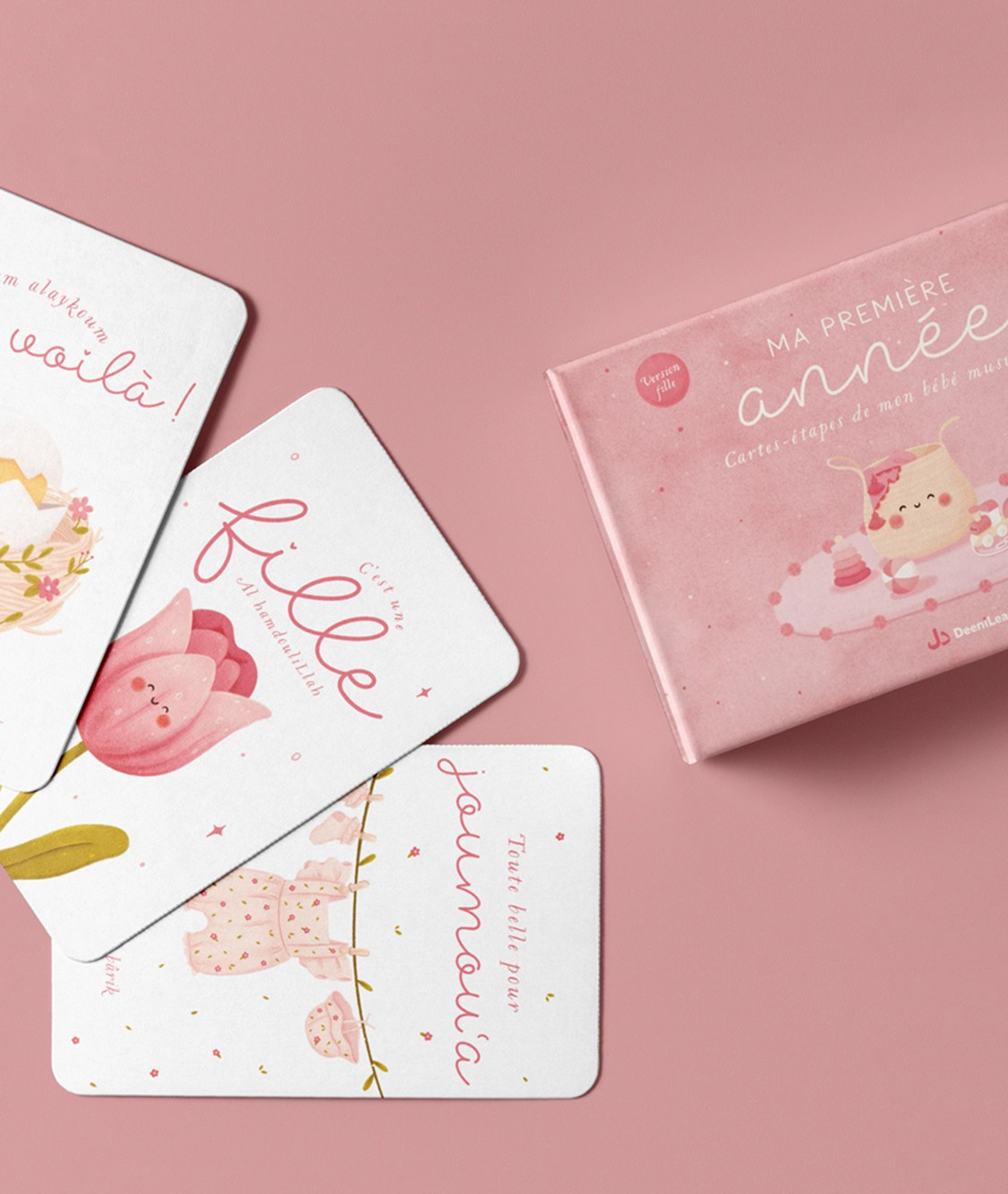 Ma première année - cartes-étapes de mon bébé musulman (version fille) - Editions DeeniLearn
