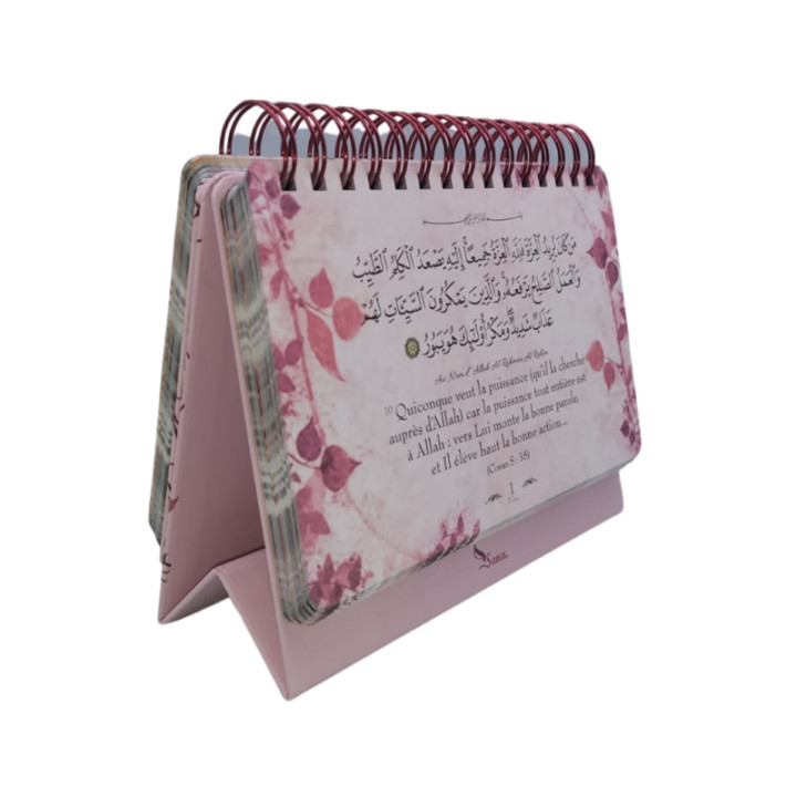 365 rappels du Coran - Calendrier chevalet rose - Editions Sana