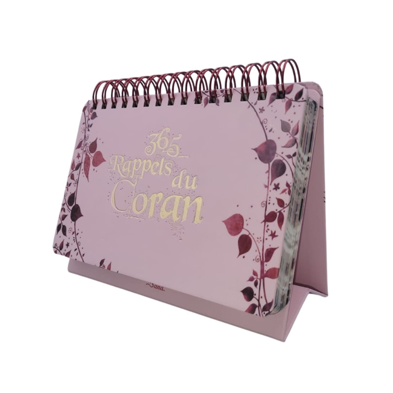 365 rappels du Coran - Calendrier chevalet rose - Editions Sana
