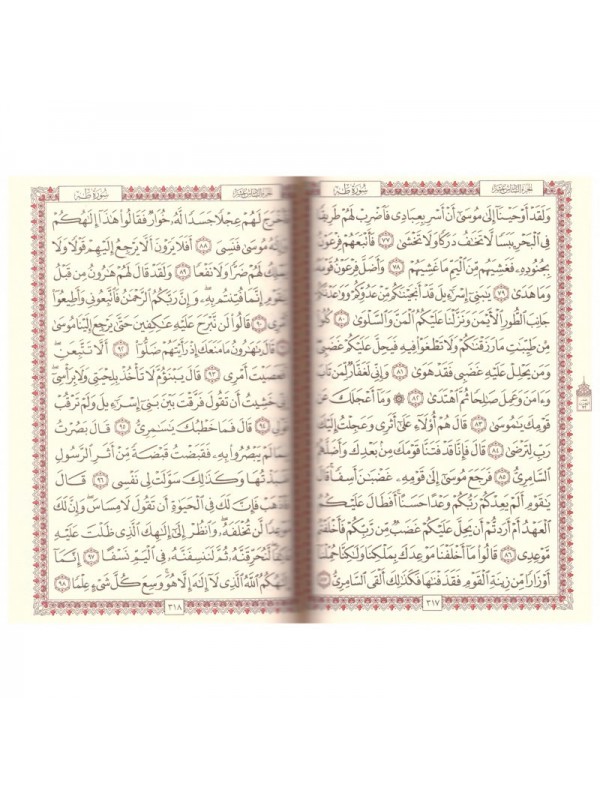 Coran grande taille rouge 35 x 25 cm