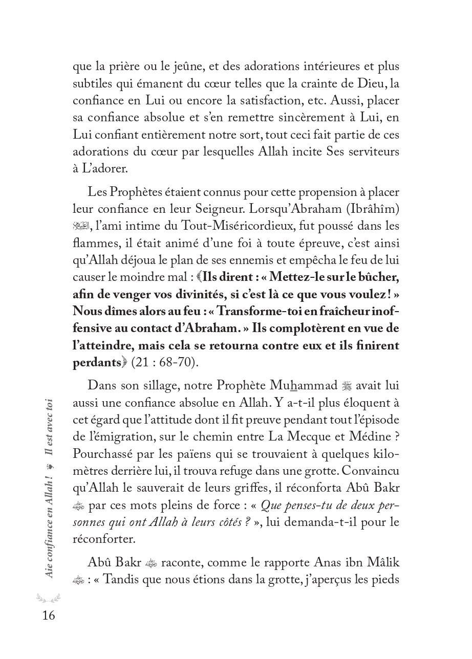 Aie confiance en Allah il est avec toi - Editions Al Hadith