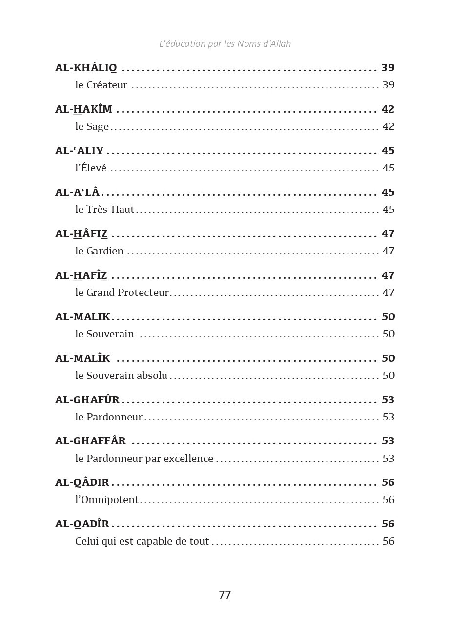 L'éducation par les noms d'ALLAH, comment faire aimer Allah à nos jeunes -Yazan al-Ghânim - Editions Al Hadith