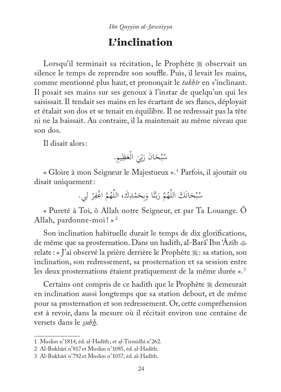 La déscription des prières du prophète - Ibn Qayyim Al Jawziyyah - Editions al hadith