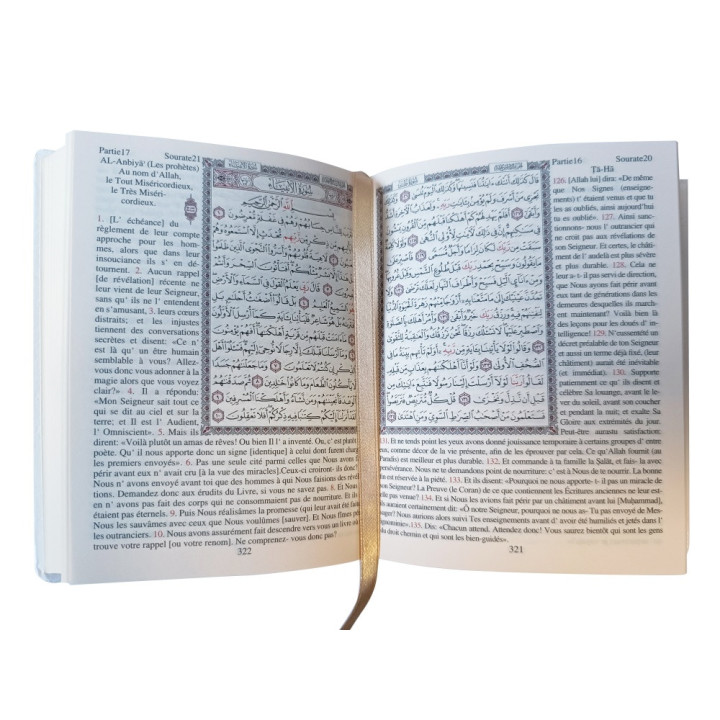 Coran de poche bleu marine arabe français | Orientica