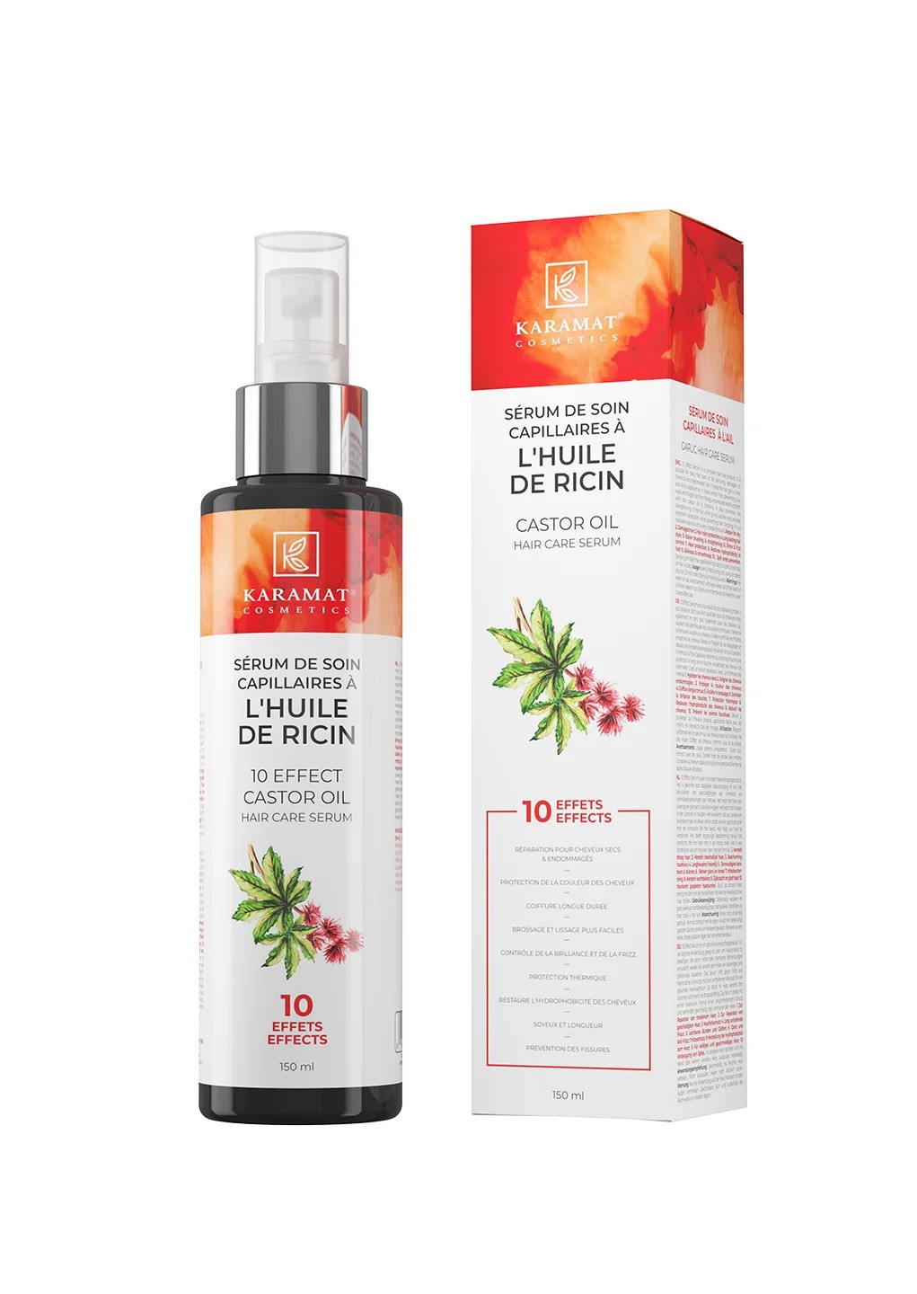 Sérum de soin capillaires à l’Huile de ricin 150 ml - Karamat