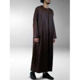 Qamis Emirati Marron - Satiné Precious