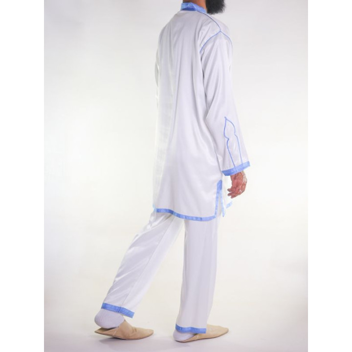 Jabador homme 2 Pièces - Blanc cassé avec broderie Bleu Marine