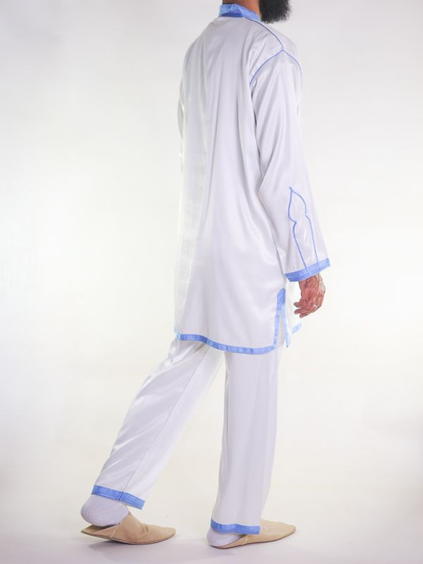 Jabador homme 2 Pièces - Blanc cassé avec broderie Bleu Marine