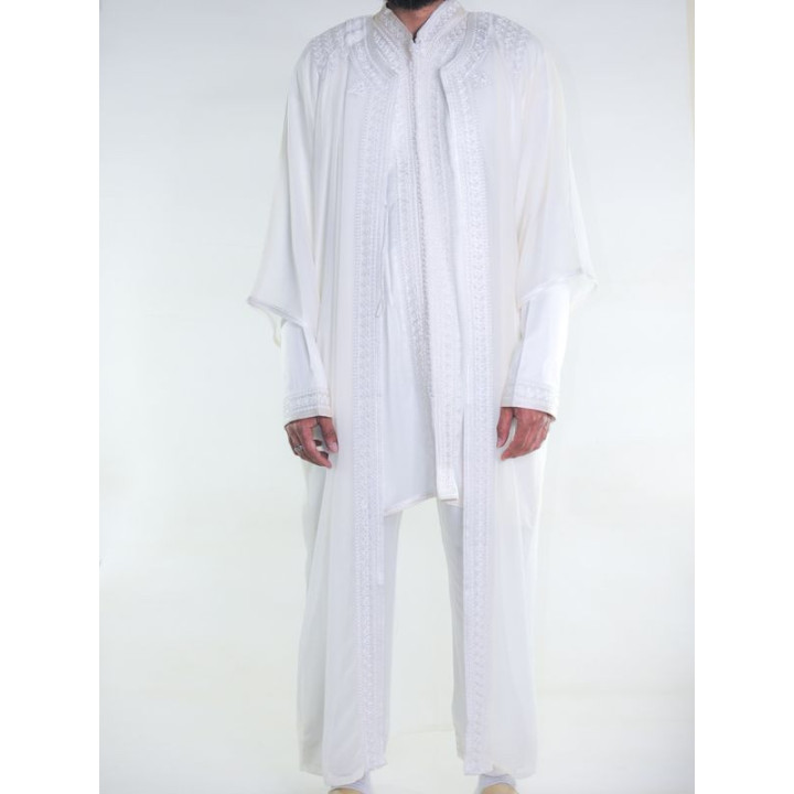 Jabador homme 3 Pièces - Blanc cassé et Bleu