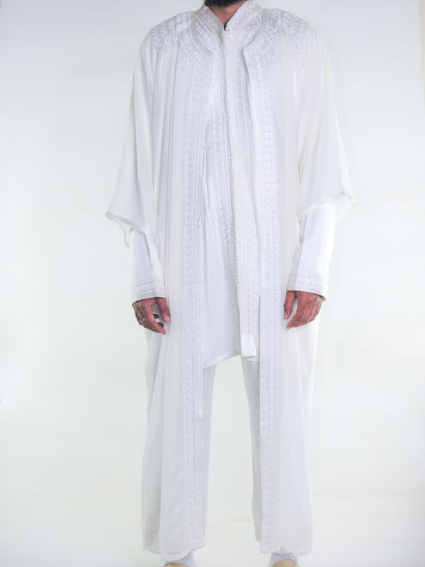 Jabador homme 3 Pièces - Blanc cassé et Bleu