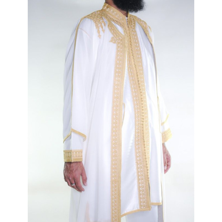 Jabador homme 3 Pièces - Blanc cassé et Doré