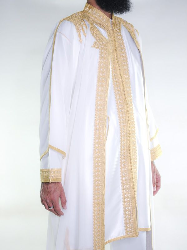 Jabador homme 3 Pièces - Blanc cassé et Doré