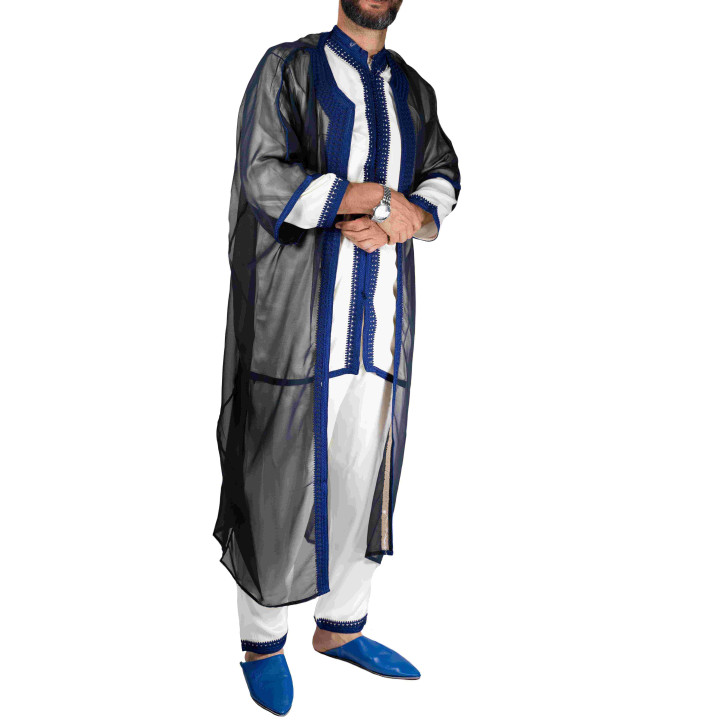 Jabador homme 3 Pièces - Blanc cassé et Bleu