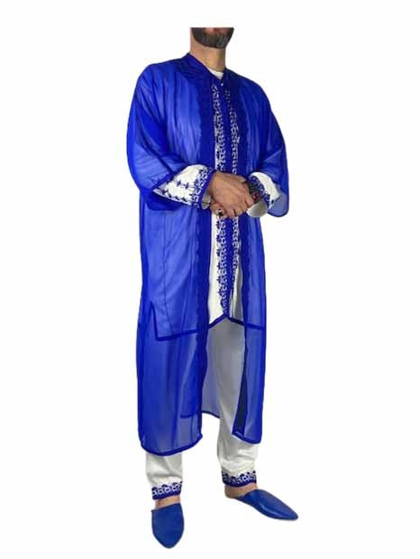 Jabador homme 3 Pièces - Blanc cassé et Bleu