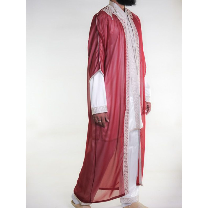 Jabador homme 3 Pièces - Blanc cassé et Doré