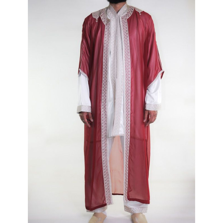 Jabador homme 3 Pièces - Blanc cassé et Doré
