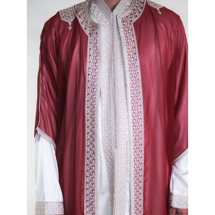 Jabador homme 3 Pièces - Blanc cassé et Doré