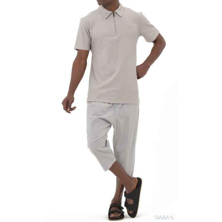 Bermuda coton stretch 5210 Gris - Qabail