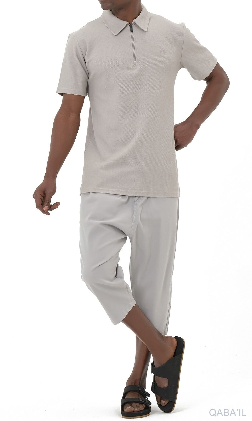 Bermuda coton stretch 5210 Gris - Qabail